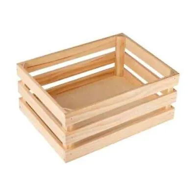 Beautiful Storage Wooden Crate Box_ Medium Wooden Crate • $14.21