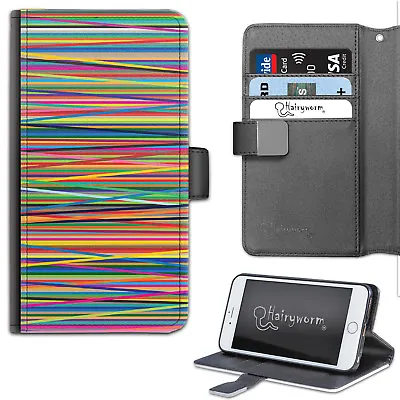 £14.99 • Buy Multicolour Stripe Phone Case;PU Leather Wallet Case;Cover For Samsung;Apple