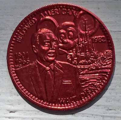 1982 Jefferson Walt Disney +Mickey Captain Dual Aluminum 10g Mardi Gras Doubloon • $11.89