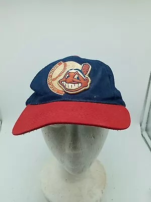 Vintage Cleveland Indians The Game Snapback Hat Cap Chief Wahoo & Baseball • $19.97