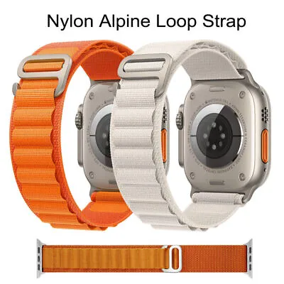 $21.99 • Buy Nylon Loop Sport Strap Band For Apple Watch Ultra Series 8 7 5 6 3 4 2 1 SE 49mm