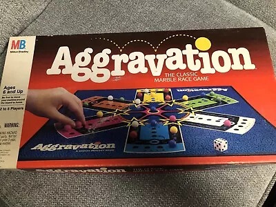 Vintage Aggravation Classic Marble Race Game 1989 2-6 Players Milton Bradley • $12.99