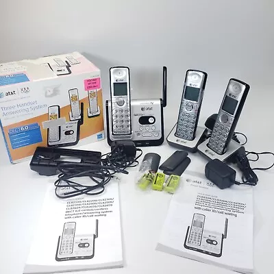 AT&T Three Handset Answering System Single Line Landline Cordless Phone CL82309 • $78.98