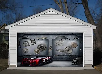 3D Metal Gear U311 Garage Door Murals Wall Print Decal Wall US Eve 2023 • $239.99
