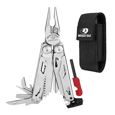 MOSSY OAK 19-in-1 Multitool Pliers Folding Pocket Tools Survival Tools W/Sheath • $41.99