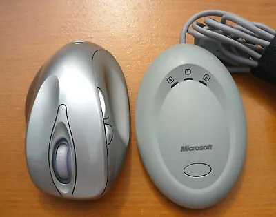 Microsoft Wireless Laser Mouse 6000 Silver Model 1052 W/ Receiver Model 1028 • $44.85