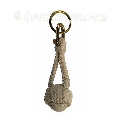 £9.95 • Buy Nautical Keyring / Monkey Fist Brass Key Fob - Monkeys Fist Knot -1st Class Post