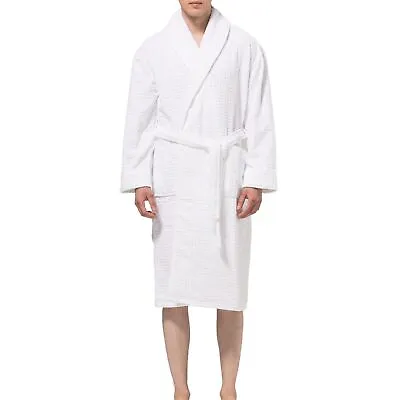 Alpine Swiss Mens Luxury Waffle Knit Cotton Bathrobe Shawl Collar Hotel Spa Robe • $49.99