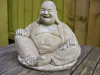 Weathered Buddha Statue Garden Ornament Reconstituted Stone/concrete • £20