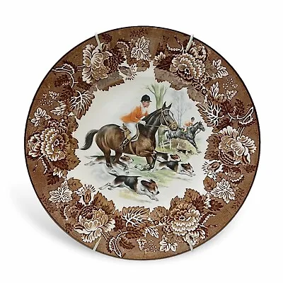 Vintage Wood & Sons Fox Hunting Horse English Scenery Decorative Wall Plate 10in • $26.99