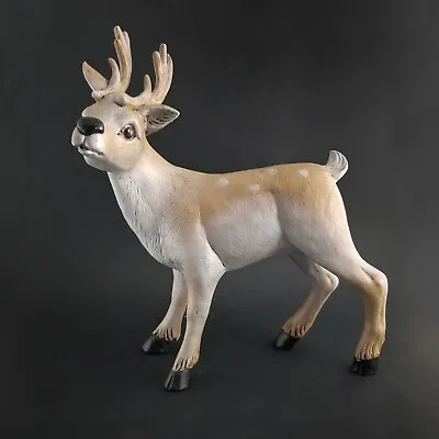 Vintage Deer Buck Reindeer Ceramic Statue 14.5 T Lawn Ornament Figurine 1970s • $110