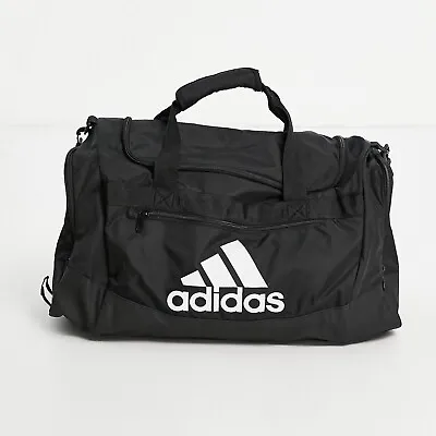 Adidas Defender IV Small Duffell Sports Bag Black/White Logo #679 • $29.95