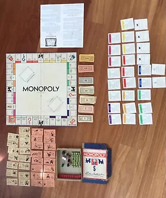 Vintage Parker Bros Boardgame Monopoly (1936 Ed) • $24.99