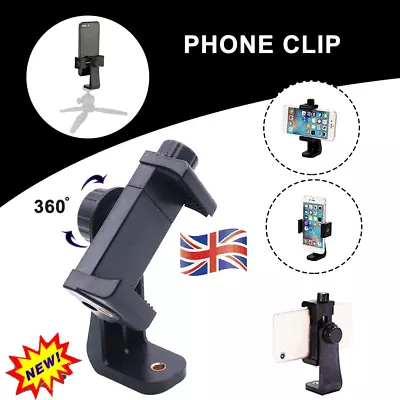 Universal Tripod Adapter For IPhone Samsung Phone Stand Smartphone Holder Mount • £5.20