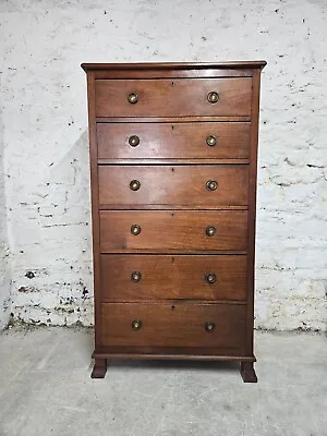 Quality Antique Edwardian 1920's Mahogany Tall Boy Chest Of Drawers Bedroom • £995