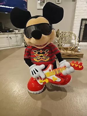 Disney 2010 Rock Star Mickey Mouse Fisher Price Musical Guitar Sings Dance Moves • $24.50