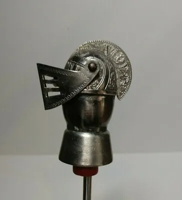 Vintage Metal Medieval Knights Helmet / Head Wine Liquor Bottle Pourer • $20