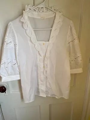  Vintage Womens Pierre Marcel Laced White Too • $35