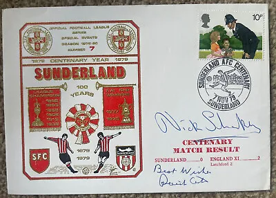 Sunderland V England XI Dawn First Day Cover Signed Nick Sharkey & Raich Carter • £27.95