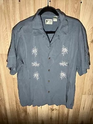 Vintage Silk 1969 Men’s Large Silk Shirt Floral Bamboo Short Sleeve Button Up  • $20.49