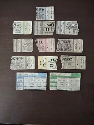 Lot Of 12 Vintage Concert Ticket Stubs From  70's 80's  90's. • $49.99