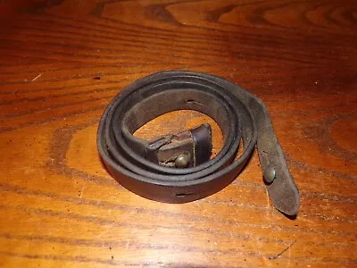 Vintage Yugo Brown Leather Military Mauser Sling For M48 Or 98K 8mm 8x57 • $18.99