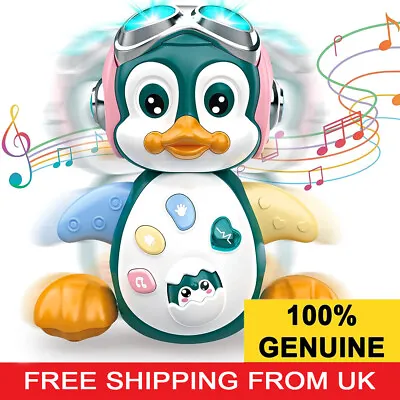 Baby Toys For 1 Year Old Penguin Dancing Crawling With Lights Boy Girl Gifts • £9.99
