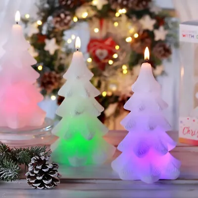 Christmas Tree Scented Candle With Diode Large 330g Color Changing Led • £28.49