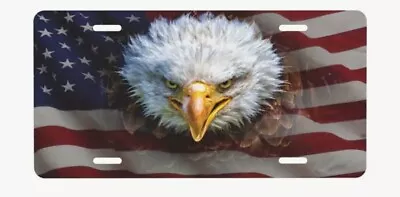 American Flag Bald Eagle License Plate Tag For Car Truck 6  By 12  Aluminium • $6.49