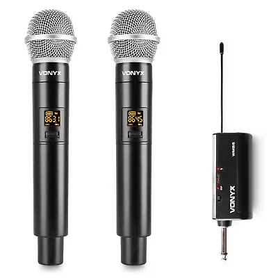 Vonyx WM552 Dual Wireless Microphone Plug-and-Play Set UHF • $99