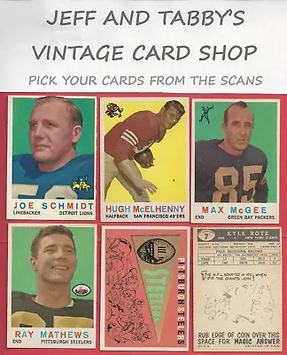 1959 Topps Football  # 1 To # 176 / See Drop Down Menu • $5