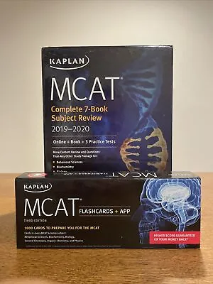 Kaplan MCAT Complete 7-Book Subject Review 2019-2020 Boxed Set WITH Flashcards • $42.99