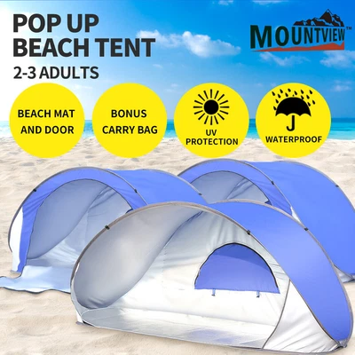 $32.99 • Buy Mountview Pop Up Tent Beach Camping Tents 2-3 Person Hiking Portable Shelter