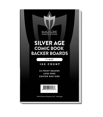 100 Max Pro Silver Age /Era Comic Book Acid Free Backing Boards White Backers • $17.02