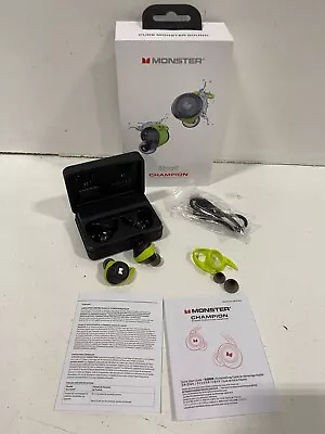 Monster ISport Champion True Wireless Earbuds Bluetooth 5.0 IPX8 Waterproof OB • $59.99