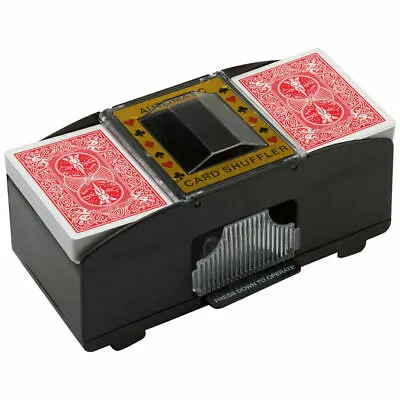 Casino Deluxe 1-2 Deck Automatic Card Shuffler Poker Texas Hold'em Black Jack • $19.88