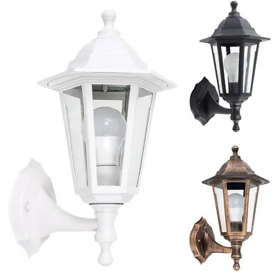 Traditional Victorian Outdoor LED Garden Wall Mounted Light IP44 Patio Lantern • £13.99