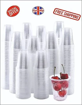 Clear Plastic 7oz Disposable Cups 200ml Vending Style Cup 180cc • £4.49