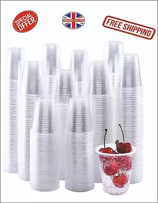 Clear Plastic 7oz Disposable Cups 200ml Vending Style Cup 180cc • £4.49