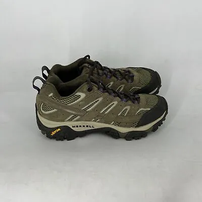 Merrell Womens Moab 2 Ventilator Comfortable Hiking Shoes Olive J033286 Size 8 • $59.95