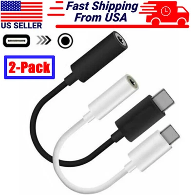 $2.79 • Buy 2-PCS USB-C Type C Adapter Port To 3.5MM Aux Audio Jack Earphone Headphone Cable