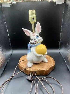 Vintage Atlantic Mold 1970s Weird Winking Eye Rabbit Lamp Base • $27.98