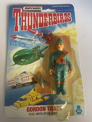 £50 • Buy Thunderbirds Gordon Tracy Matchbox Carded Figure Hand Signed