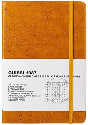 $16.49 • Buy Guissi Classic Dotted Grid Bullet Notebook Journal Dot Hard Cover A5 Premium 80G