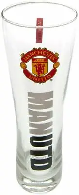 Manchester United FC Slim Pint Glass - Tall Beer Glass Gift • £13.50
