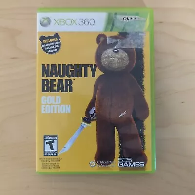 Naughty Bear Gold Edition (Microsoft Xbox 360 2011) W/ Manual CIB Complete • $55