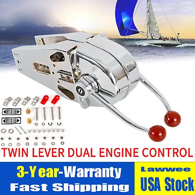Marine Boat Twin Lever Dual Engine Shift Throttle Top-Mount Engine Control 33C • $153.90