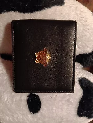 Versace La Medusa Bifold Leather Men's Wallet - Black • $100