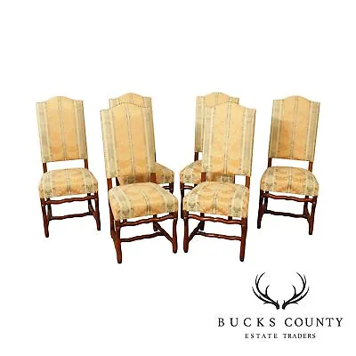 French Louis XIII Style Vintage OS De Mouton Set 6 Dining Chairs • $2395