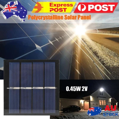 Solar Panel 0.45W 2V With 10cm Wires Solar Cell For DIY Battery Phone Charger • $9.39